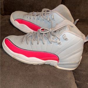 Pink and gray woman’s Jordan’s, gentle used